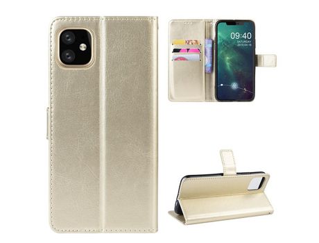 Carcasa PU piel de caballo louco con bandolera ouro por Apple iPhone 12 5.4