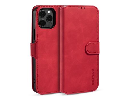 Carcasa PU estilo retro con apoyo rojo por Apple iPhone 12 Pro Max 6.7