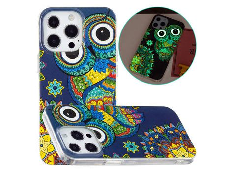 Funda TPU coruja azul noctilescente y a prueba de choques por iPhone 13 Pro 6.1