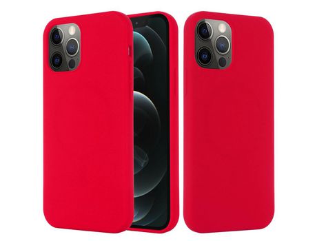 Carcasa silicona absorción magnética líquida seguro magnético [soporte de carga inalámbrica] rojo por Apple iPhone 12/12 Pro