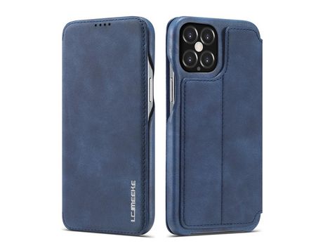 Carcasa PU estilo retro con suporte por tarjeta azul por Apple iPhone 12 Max/Pro 6.1