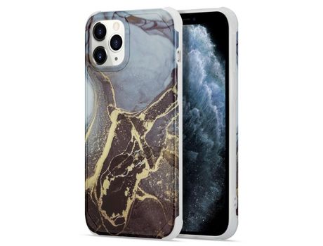 Funda TPU Anti-lágrimas a prueba de choques patrón de mármol negro por iPhone 13 Pro Max 6.7