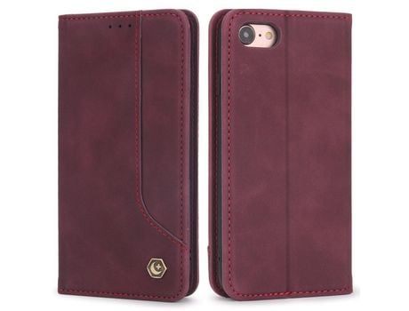 Funda PU Cerrar magnético vinho tinto por iPhone 7/8 4.7 /SE (2nd Gen)