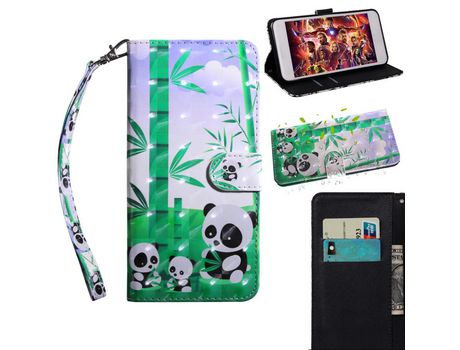 Carcasa PU impressao 3D pandas por Apple iPhone XR 6.1 pouces (2019)