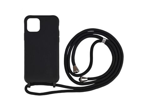 Carcasa TPU con bandolera multifuncional flexible negro por Apple iPhone 11 6.1