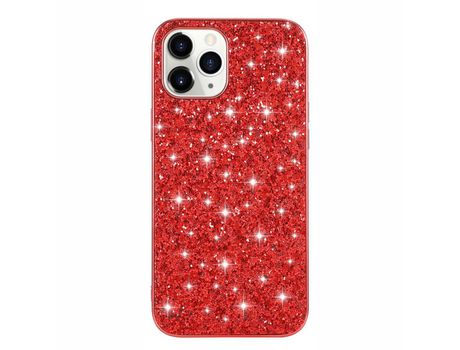 Carcasa TPU híbrido quadro cintilante lantejoulas rojo por Apple iPhone 12 Pro Max 6.7