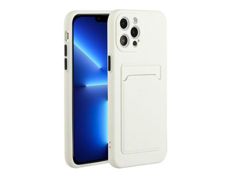 Funda TPU con um único poseedor de tarjeta branco por iPhone 13 Pro 6.1