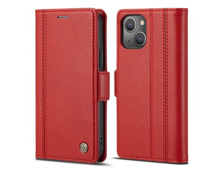 Funda PU + TPU LC.IMEEKE a prueba de choques rojo por iPhone 13 mini 5.4