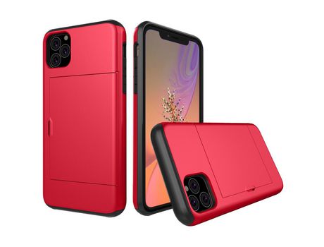 Carcasa TPU híbrido con slot por tarjeta rojo por Apple iPhone XR 6.1 pouces (2019)