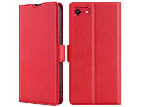Funda TPU + PU Cerrar magnético con suporte por tarjeta rojo por iPhone 7 4.7 /8 4.7 /SE (2nd Gen) 2020