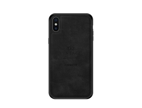 Funda TPU + PU PINWUYO vintage híbrido negro por iPhone X/XS 5.8