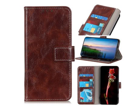 Carcasa PU vintage caballo louco café por Apple iPhone 12 Max/12 Pro 6.1