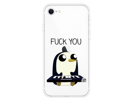 Carcasa TPU impresión patrón flexible pinguim con piano por Apple iPhone SE (2nd Gen)/8/7