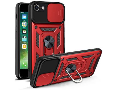 Funda TPU con suporte de anel rojo por iPhone SE (2nd Gen)/7 4.7 /8 4.7