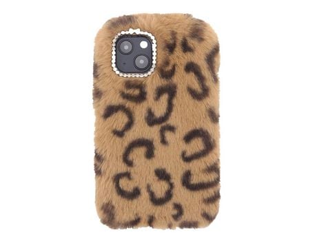 Funda TPU leopardo fofo marrón por iPhone 13 mini 5.4