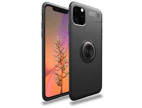 Carcasa TPU con estribo por anel de dedo tudo negro por Apple iPhone XS/X 5.8 pouces (2019)