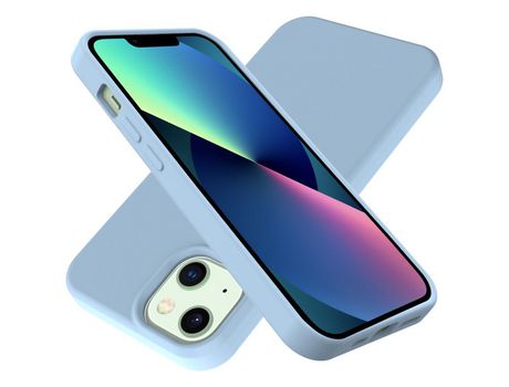 Funda TPU anti-impresión digital flexível azul claro por iPhone 13 6.1