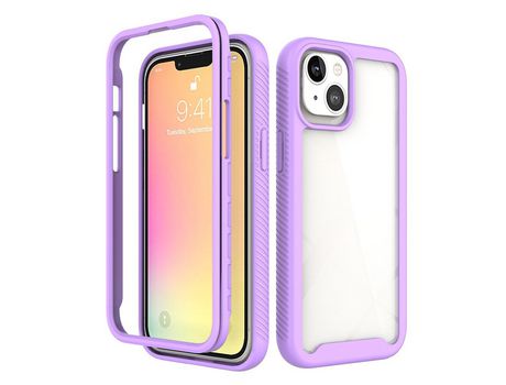 Funda TPU + acrílico púrpura a prueba de choques/moldura roxa por iPhone 13 6.1