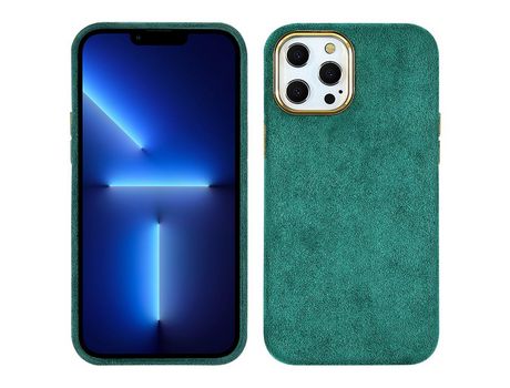 Funda TPU + PU verde por iPhone 13 Pro 6.1