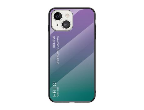 Funda TPU cor gradiente verde púrpura gradiente por iPhone 13 mini 5.4