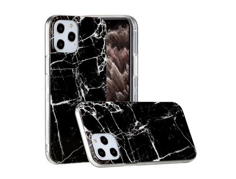 Carcasa TPU piel de mármol negro/branco por Apple iPhone 12 Max/12 Pro 6.1