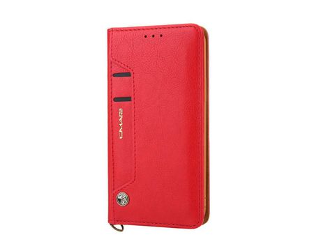 Carcasa PU con slots de tarjeta rojo por Apple iPhone 12/12 Pro
