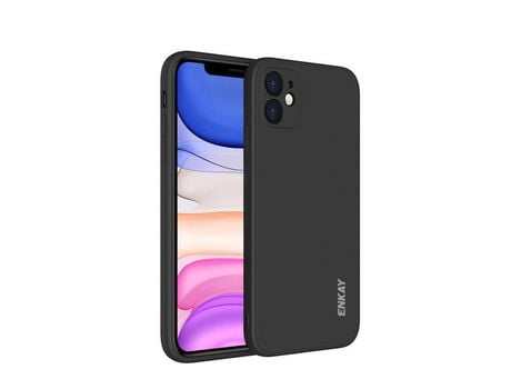 Carcasa silicona furo preciso de borda reta negro por Apple iPhone 11
