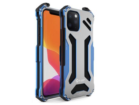 Carcasa de metal armadura oca a prueba de choques azul por Apple iPhone 12 Pro Max 6.7