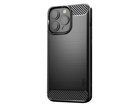 Funda TPU MOFI textura de fibra de carbono negro por iPhone 13 Pro Max 6.7