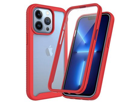 Funda TPU versátil híbrido rojo por iPhone 13 Pro 6.1