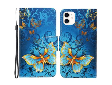 Funda PU con suporte magnético mariposa de joias por iPhone 11 6.1
