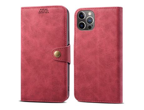 Funda PU + TPU con suporte rojo por iPhone 13 Pro Max 6.7