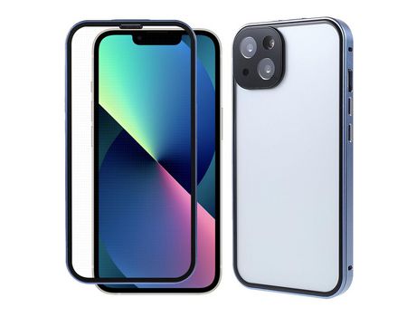 Funda TPU + acrílico absorción magnética híbrida azul por iPhone 13 mini 5.4