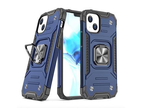 Funda TPU flexível con suporte magnético azul por iPhone 13 Pro 6.1