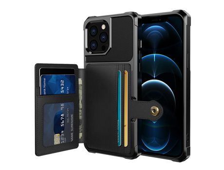 Funda PU + TPU cor preta por iPhone 13 Pro Max 6.7