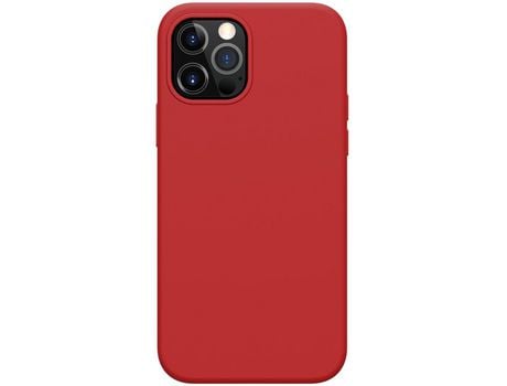 Carcasa silicona líquido de absorción magnética [suportar carga sen fio] rojo por Apple iPhone 12 Pro/12