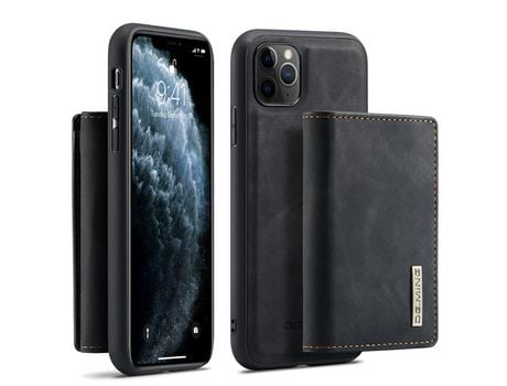 Funda TPU + PU DG.MING desmontable híbrido con suporte negro por iPhone 11 Pro 5.8