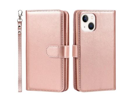 Funda PU a prueba de choques ouro rosa por iPhone 13 mini 5.4