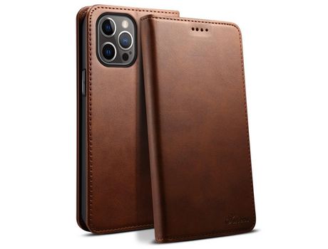 Funda PU absorción magnética marrón por iPhone 12/12 Pro 6.1