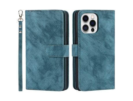 Funda PU con soporte azul claro por iPhone 13 Pro 6.1