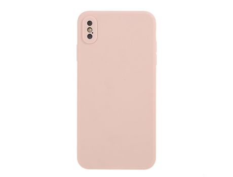 Carcasa silicona piel mate flexible rosa por Apple iPhone XS/X 5.8