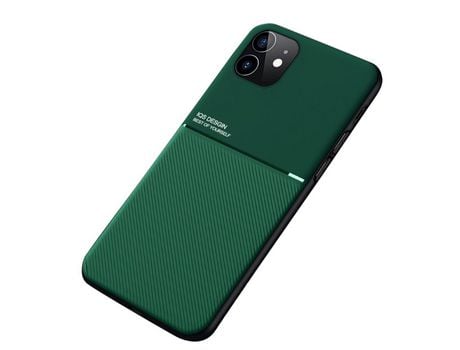 Funda TPU + PU anti-impresión digital a prueba de choques verde por iPhone 12 mini 5.4