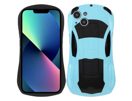 Funda TPU Estilo de carro esportivo 3D azul claro por iPhone 13 6.1