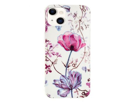 Funda TPU patrón de mármol galvanizado lótus por iPhone 13 mini 5.4