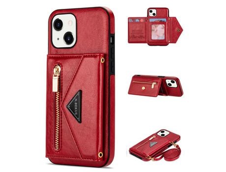 Funda PU N.BEKUS rojo por iPhone 13 mini 5.4