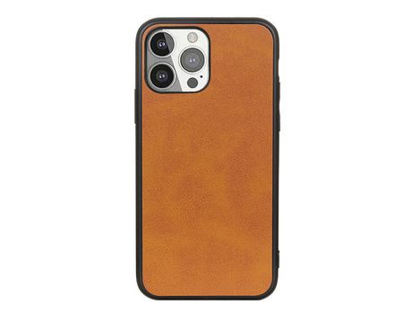 Funda TPU + PU marrón por iPhone 13 Pro 6.1