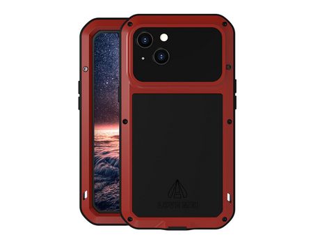 Funda silicone robusto integrado rojo por iPhone 13 6.1