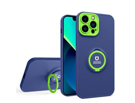 Funda TPU contraste de cores con muleta azul verde por iPhone 12 Pro 6.1