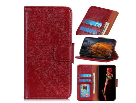 Carcasa PU textura nappa rojo por Apple iPhone 12 Pro/Max 6.1