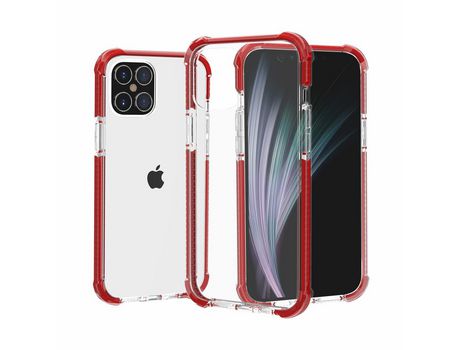 Carcasa TPU híbrido à prova de caídas con almofada rojo por Apple iPhone 12 Max 6.1